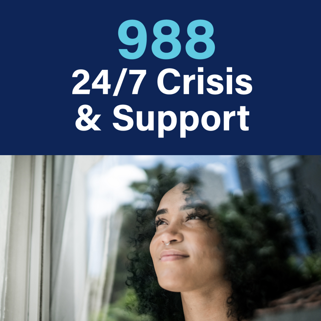 Link to Infographic: Dial 988 for 24/7 support