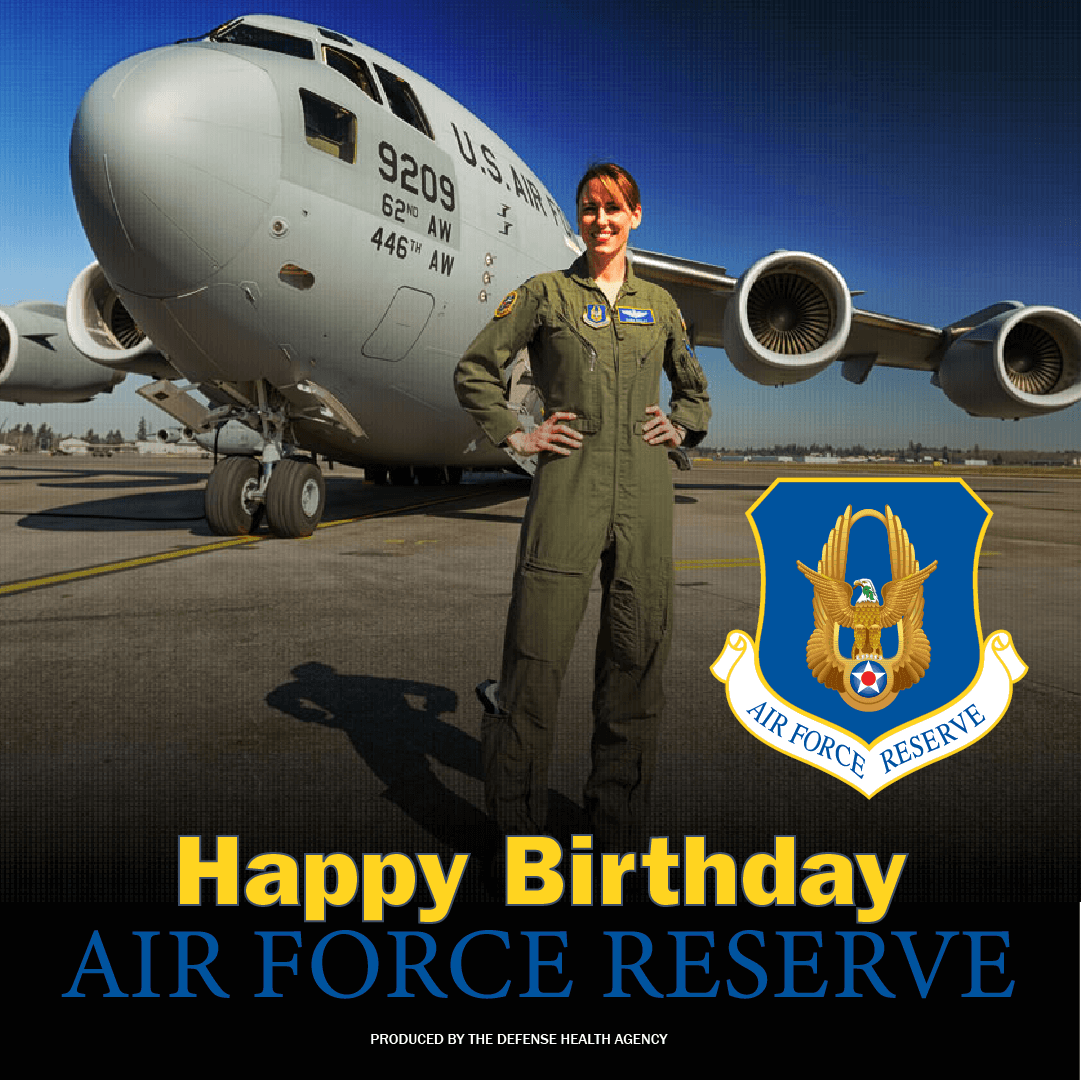 Air Force Reserve Birthday Infographic