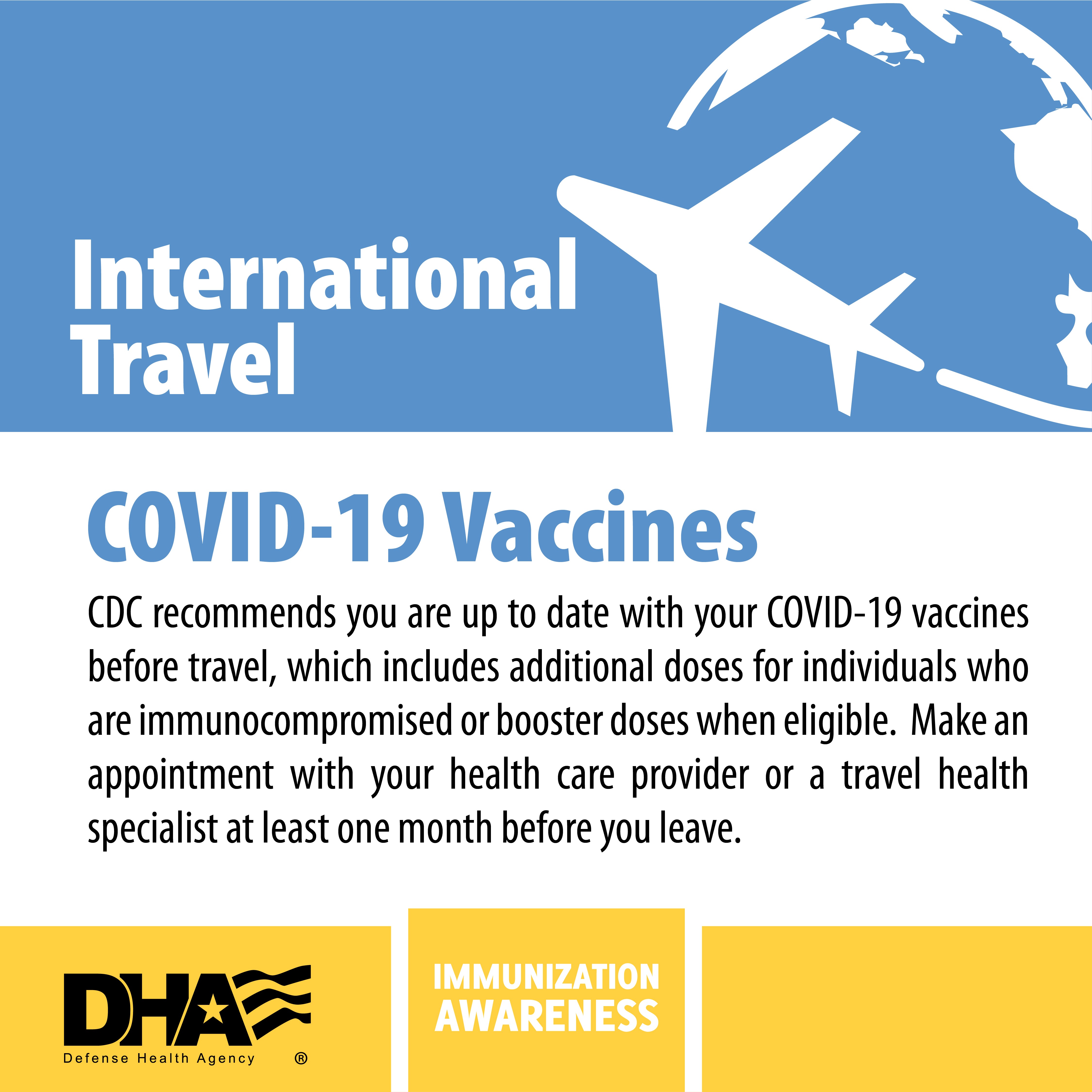 International Travel - COVID-19 Vaccines - CDC recommends you are up to date with your COVID-19 vaccines before travel