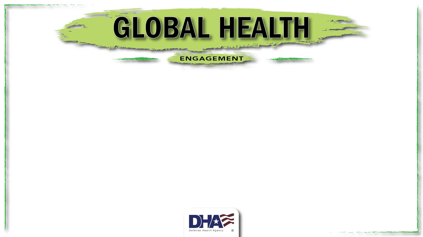 Global Health Engagement screen