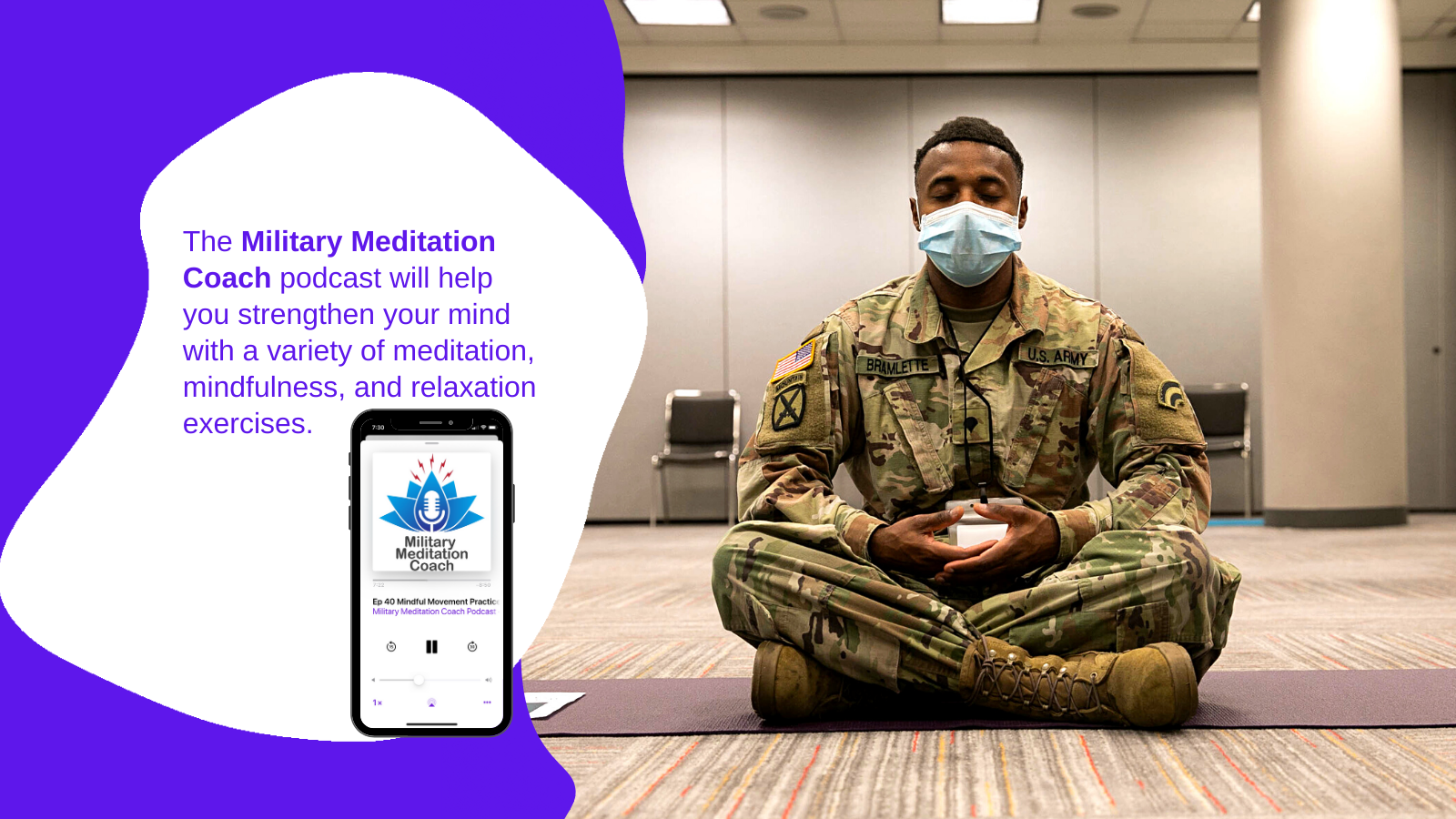Military Meditation Coach podcast supports provider resilience.
