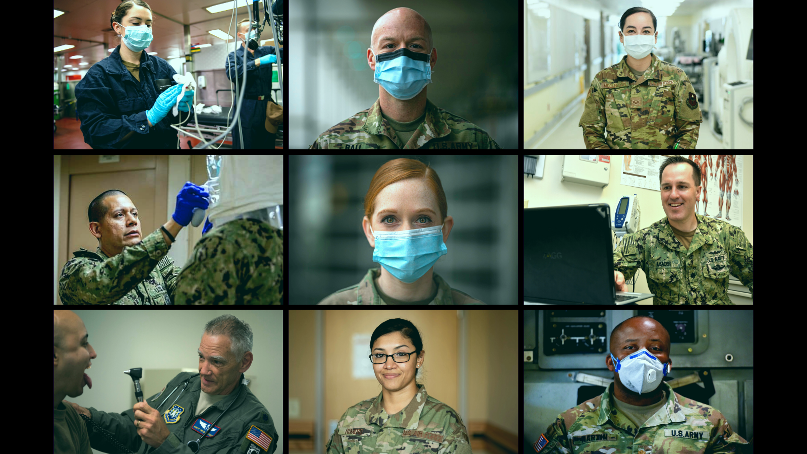Faces of health care providers.