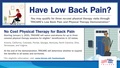 Screensaver: TRICARE Low Back Pain and Physical Therapy Demonstration