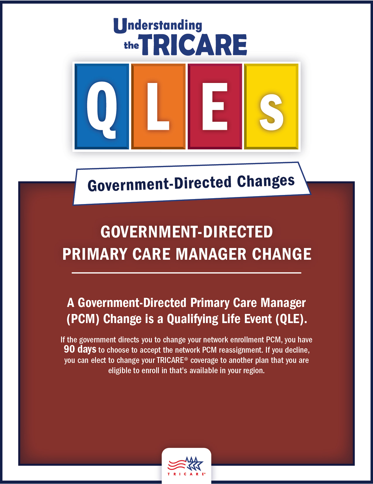 TRICARE QLE: Government-Directed PCM Change