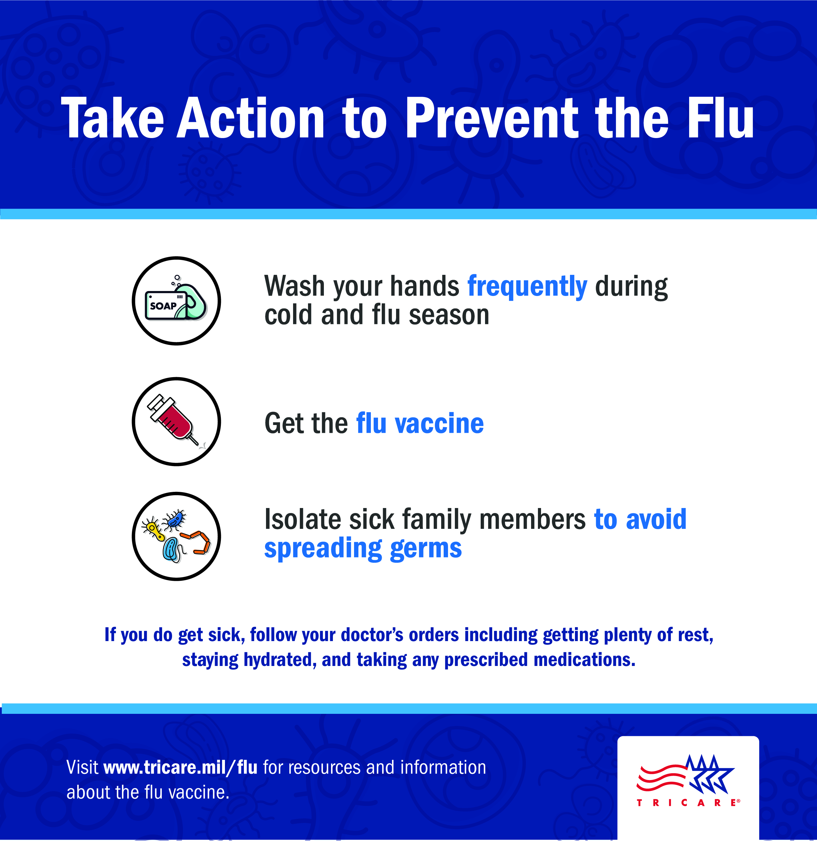 Link to Infographic: Take action against the flu graphic