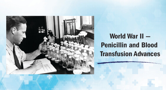 World War II- Penicillin and Blood Transfusion Advances 