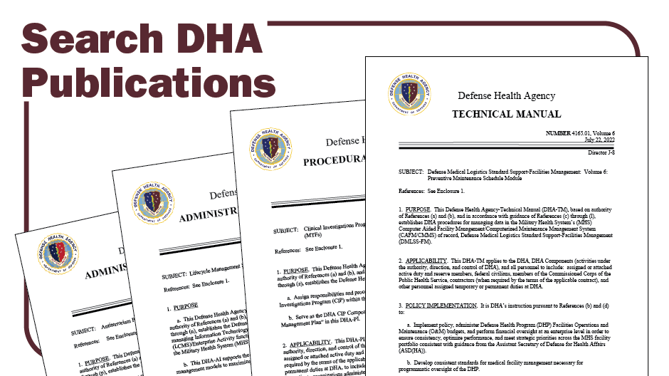 Search DHA Publications