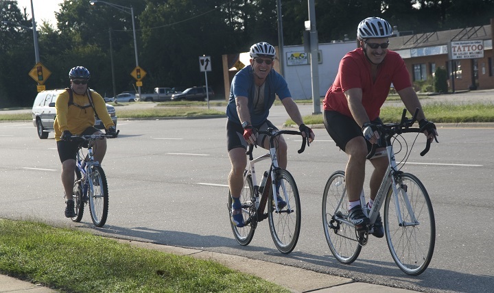 Biking to work is one thing people can do to help keep them moving. 