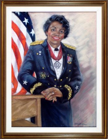Painted portrait of Army Brig. Gen. Clara M. Adams-Ender (Ret.)