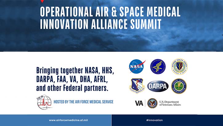 Operational Air and Space Medical Innovation Alliance Summit brought together NASA, HHS, DARPA, FAA, VA, DHA, AFRL, and other Federal partners.