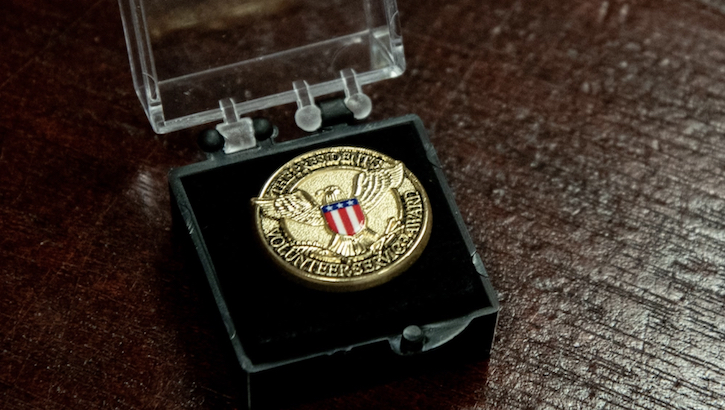 Presidential Volunteer Service Award pin