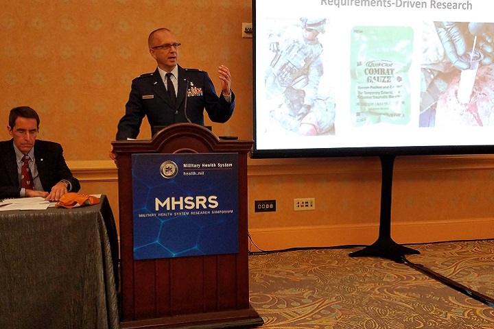 Air Force Col. Todd Rasmussen said battlefield research was uniquely requirements-driven, lifecycle by nature, and designed to deliver specific products. (Courtesy photo by USU)