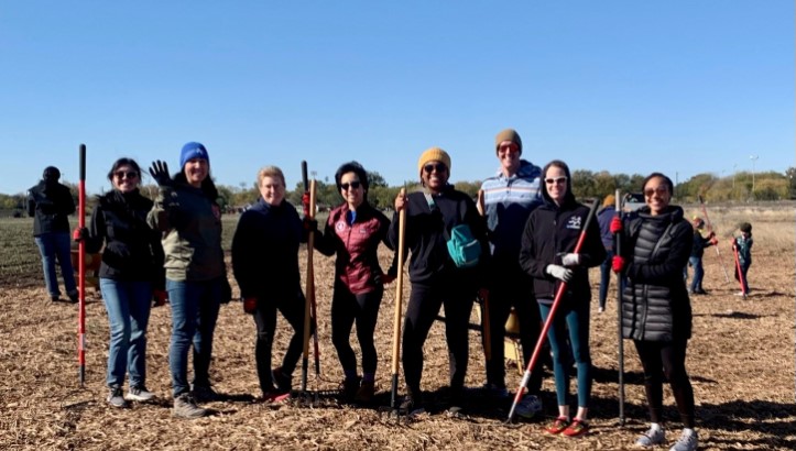 Fellowship volunteer day on San Antonio Foodbank farm. 