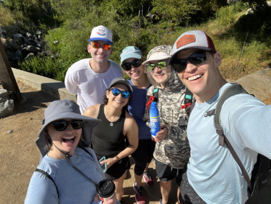 NMCSD Dermatology residents enjoy hiking in San Diego as a team building exercise. 