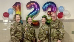 Munson Army Health Center celebrated the 123rd birthday of the U.S. Army Nurse Corps, Feb. 2, which included recognizing four of Munson’s own.  (Photo: Ashley Lobina)