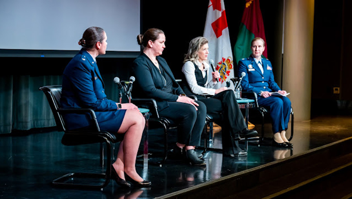 Panelists at the Armed Forces Health Services and Uniformed Services University's International Military Women's Health Workshop 