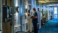 Team members of the Fort Belvoir Community prepare for the start of a new day 