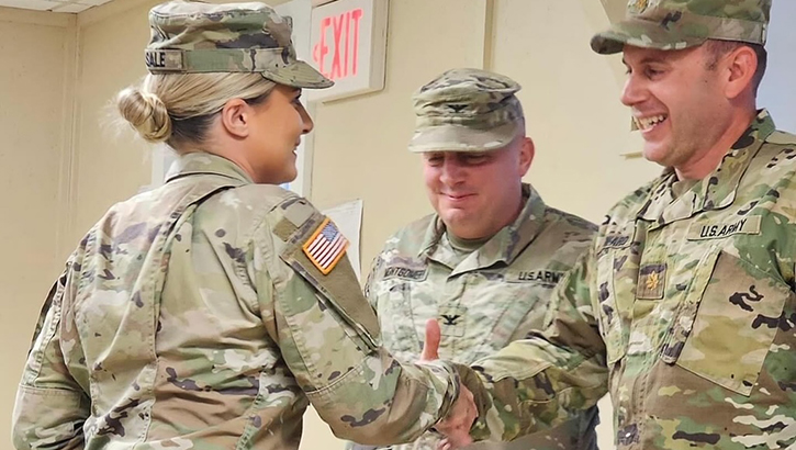 U.S. Army Capt. Mia Casale, assigned to the 108th Area Support Medical Company, 213th Regional Support Group, is a Physician Assistant and serves as a soldier in the Pennsylvania National Guard. (Courtesy Photo)