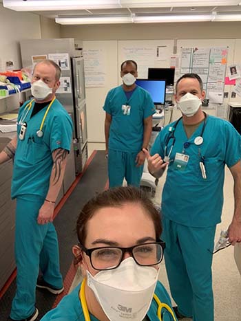 In 2022, Air Force Capt. Courtney Ebeling deployed to Bangor, Maine to support local hospitals with their COVID-19 response. (Photo: Courtesy of Air Force Capt. Courtney Ebeling)