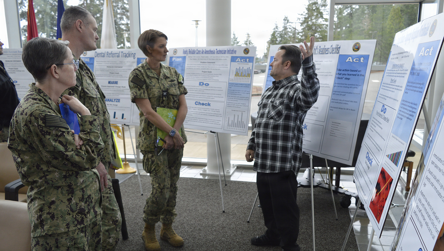 There were 15 participants – including Hospital Corpsman 3rd Class Nicholas Metaxas from Perioperative APU, on behalf of team members/project lead Annette Elmore and Robyn Hopper-Burrell, who presented ‘Ready Reliable Care: An Anesthesia Technician Initiative,'
