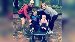 Marine Corps veteran Adam Foutz with family