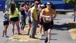 Lt. j.g. David Tegtmeyer running in fun run