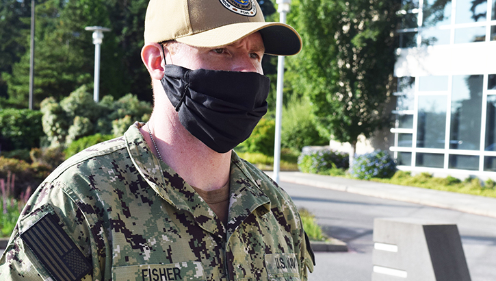 Soldier in mask