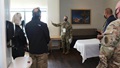 Military personnel touring the Weed Army Community Hospital