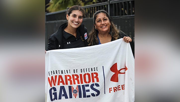 U.S. Army Capt. Anna Walker and her mom, Cynthia, at the 2023 Department of Defense Warrior Games Challenge in San Diego, California. “I'm so proud of Anna,” her mom said. “Given her condition, I’m amazed at her energy to do what she does. She won’t give up.”. (Courtesy Photo)
