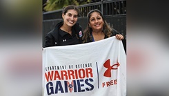 U.S. Army Capt. Anna Walker and her mom, Cynthia, at the 2023 Department of Defense Warrior Games Challenge in San Diego, California. “I'm so proud of Anna,” her mom said. “Given her condition, I’m amazed at her energy to do what she does. She won’t give up.”. (Courtesy Photo)