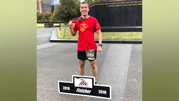 Navy Ensign Ted Johnson completed the Marine Corps Marathon while following a ketogenic diet, but now he's back on carbs. (Courtesy photo) 