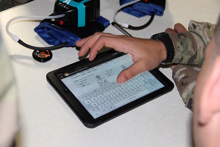 Soldiers test MEDHUB during an exercise at Camp Atterbury, Indianapolis. (U.S. Army photo by Greg Pugh)