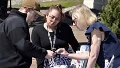 Military personnel at Mental Health Awareness Fair