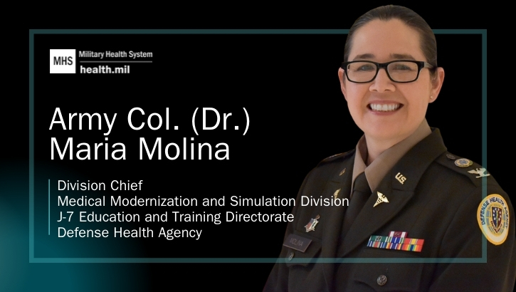 Image of Army Col. (Dr.) Maria Molina provides insight on the latest MHS digital resource for patients.