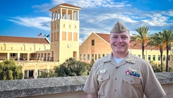 U.S. Navy Cmdr. Micah Kinney, executive officer, Naval Medical Research Unit and the 2024 Navy Optometrist of the Year, poses for a photo aboard Naval Air Station, Sigonella. NAMRU conducts infectious disease research and surveillance to study, monitor and detect emerging and re-emerging disease threats of military and public health importance, and to develop mitigation strategies against these threats in partnership with host nations and international and U.S. agencies in U.S. Africa Command, Central Command, and European Command areas of responsibility. (Photo by Greta Ruffino/U.S. Navy) 
