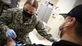 Military medical personnel during vaccine study