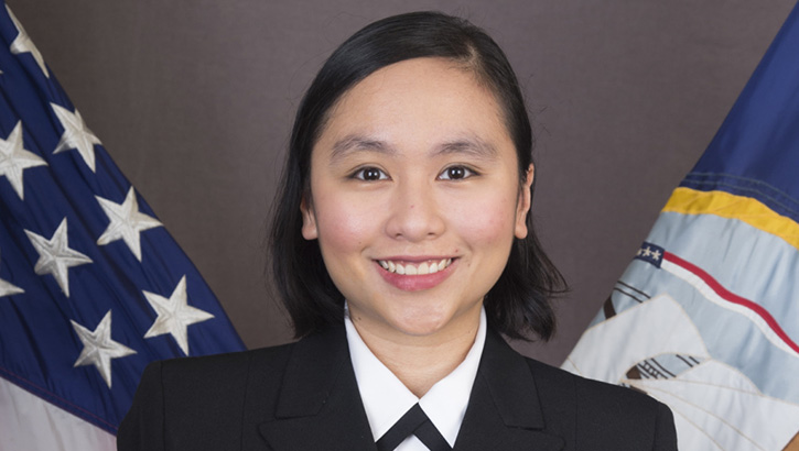 Image of Navy Lt. Ara Gutierrez, Naval Readiness and Training Command Guantanamo Bay, was selected Navy Medicine’s Medical Technology Subspecialty Junior Officer of the Year for 2020. Click to open a larger version of the image.