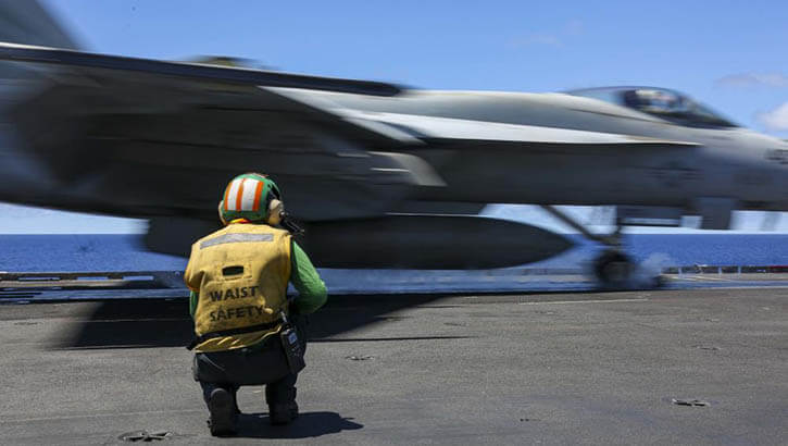 Image of  Military personnel conducts routine ops in US 3rd Fleet.