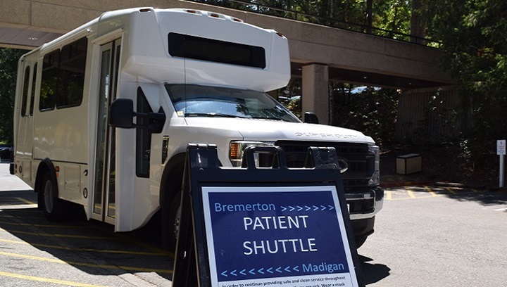 Image of Photo of a shuttle bus.