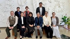 Staff members from the Hokubu Nursing School and the U.S. Naval Hospital at Okinawa pose for a picture at the U.S. Navy Medicine Readiness and Training Command Okinawa, Japan.  