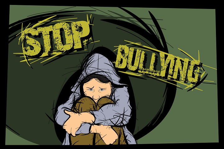 Children can experience social withdrawal, anxiety, and depression as a result of bullying. From the Stop Bullying campaign to Military OneSource, resources are available to help parents and their families identify and address bullying (U.S. Air Force graphic by Staff Sgt. Jamal D. Sutter)
