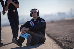 U.S. Air Force Capt. (Dr.) Travis Grindstaff at Nellis Aviation National air show