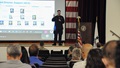 Military personnel speaks at NMCPHS town hall event
