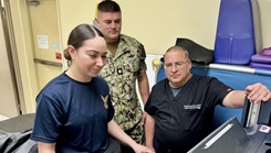 Military personnel test new exercise equipment