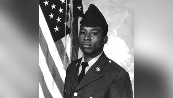 U.S. Army Pvt. Darryl Warren poses for a photo during  basic training in Fort Knox, Kentucky, in 1987. Today, retired U.S. Army command sergeant major Darryl Warren is an operations program analyst with the U.S. Army Medical Materiel Development Activity at Fort Detrick, Maryland, a job he has held since shortly after retiring from the U.S. Army after a 31-year career. (Courtesy Photo)