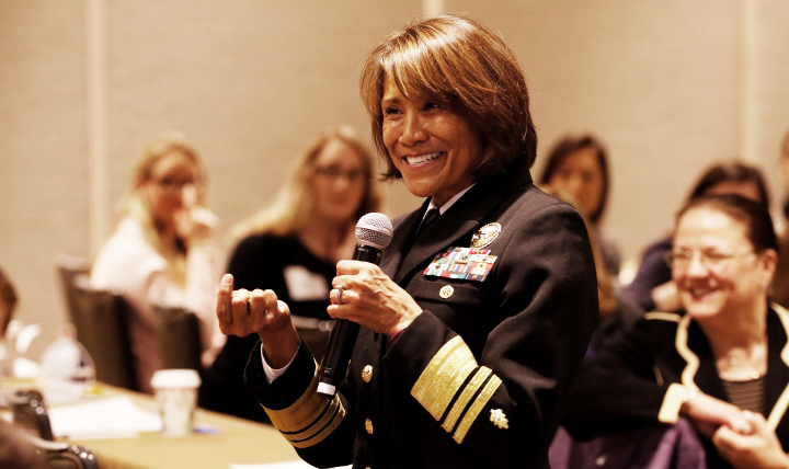 Navy Vice Adm. Raquel Bono, Defense Health Agency director, said the TRICARE Open Season enrollment period gives beneficiaries a choice in what they want to do with their health care coverage. (MHS file photo)