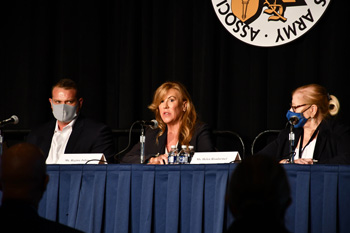 A speaking panel at the Association of the United States Army's Annual Meeting and Exposition