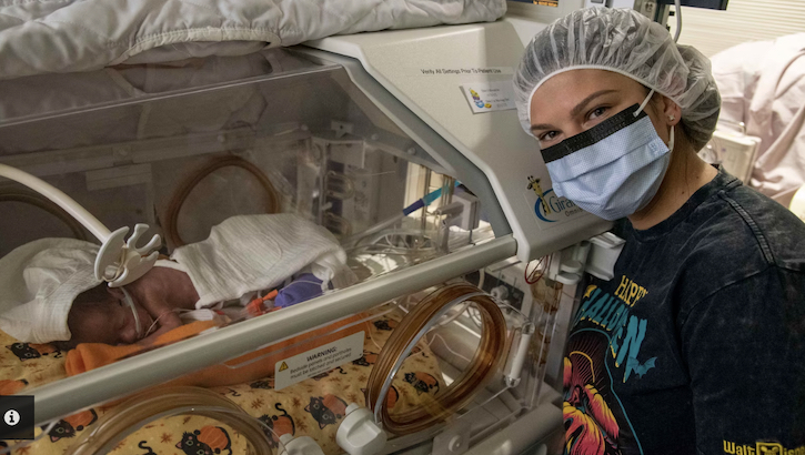  Inside Walter Reed’s Neonatal Intensive Care Unit (NICU), newborn babies bedecked in festive costumes smiled for their parents and nurses, clamoring for lunch and a Halloween treat.