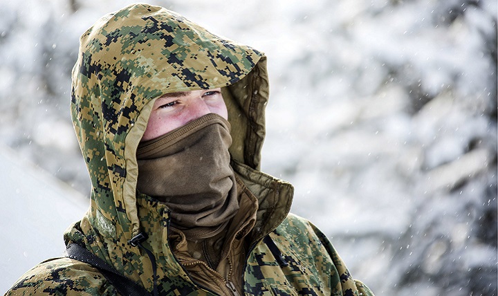 Frostbite, an injury to the body caused by freezing is a concern.  Frostbite causes a loss of feeling and color in affected areas. It most often affects the nose, ears, cheeks, chin, fingers, or toes. Frostbite can permanently damage the body, and even lead to amputation of a limb. (U.S Marine Corps photo by Lance Cpl. Issac Velasquez)