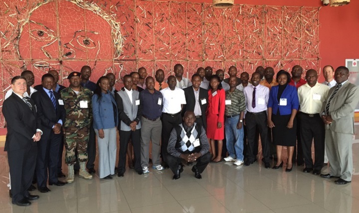 Participants and instructors in the Department of Defense HIV/AIDS Prevention Program’s inaugural Regional Military International HIV Training Program in Lilongwe, Malawi.